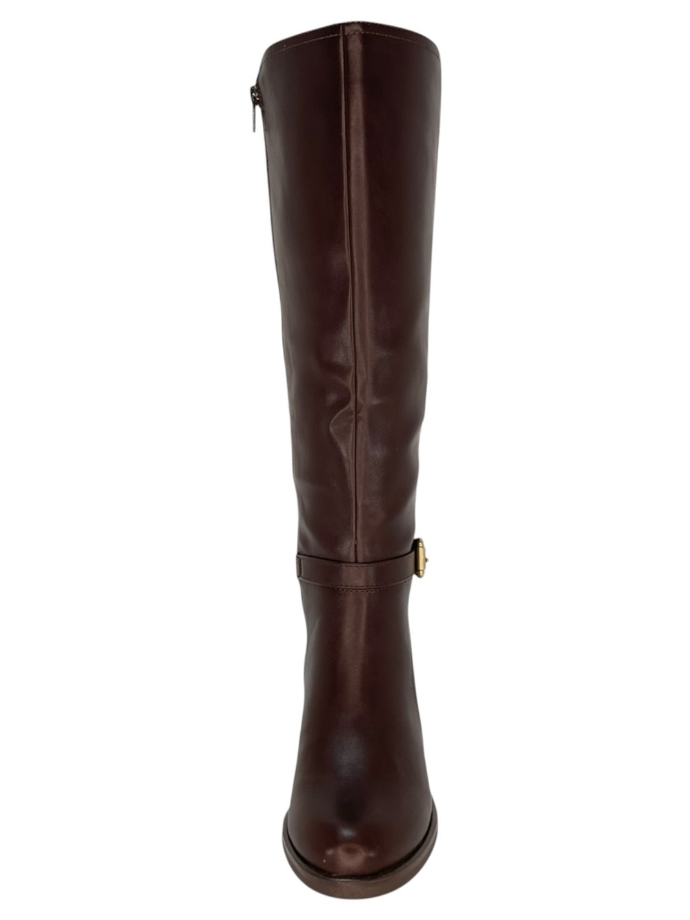 White Mountain Custard Dark Brown Faux Leather Knee High Womens Boots Size 5M - Picture 6 of 13